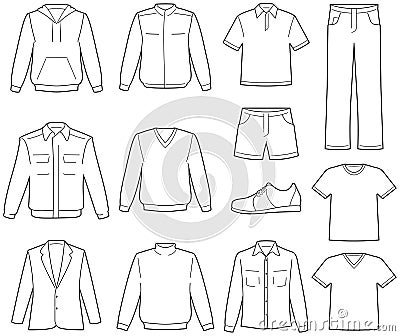 Menâ€™s casual clothes illustration Vector Illustration